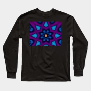 Purplebluegold Starflower Long Sleeve T-Shirt